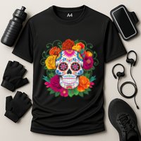 Dia De Los Muertos Costume Day Of The Dead Sugar Skull Cooling Performance Crew T-Shirt