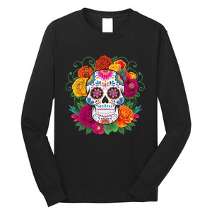 Dia De Los Muertos Costume Day Of The Dead Sugar Skull Long Sleeve Shirt