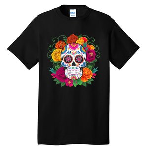 Dia De Los Muertos Costume Day Of The Dead Sugar Skull Tall T-Shirt