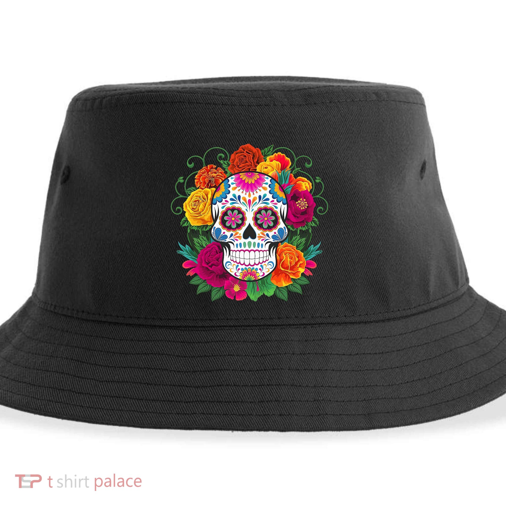 Dia De Los Muertos Costume Day Of The Dead Sugar Skull Sustainable Bucket Hat