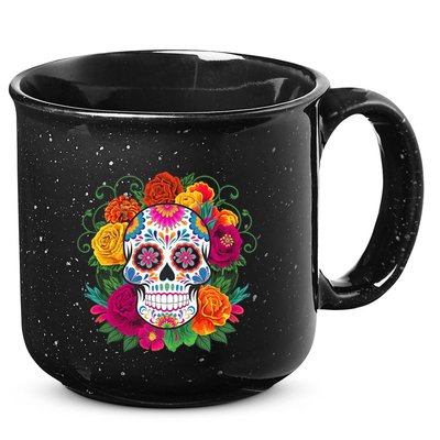 Dia De Los Muertos Costume Day Of The Dead Sugar Skull 15oz Campfire Ceramic Mug