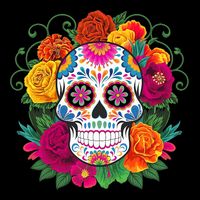 Dia De Los Muertos Costume Day Of The Dead Sugar Skull 16 in Basic Backpack