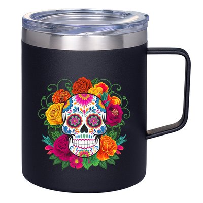 Dia De Los Muertos Costume Day Of The Dead Sugar Skull 12oz Stainless Steel Coffee Mug