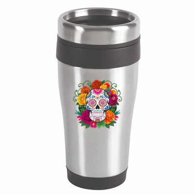 Dia De Los Muertos Costume Day Of The Dead Sugar Skull 16oz Travel Tumbler