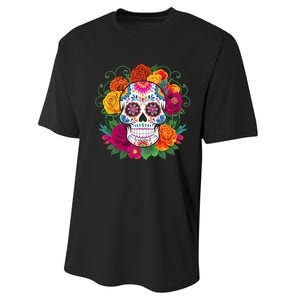 Dia De Los Muertos Costume Day Of The Dead Sugar Skull Performance Sprint T-Shirt