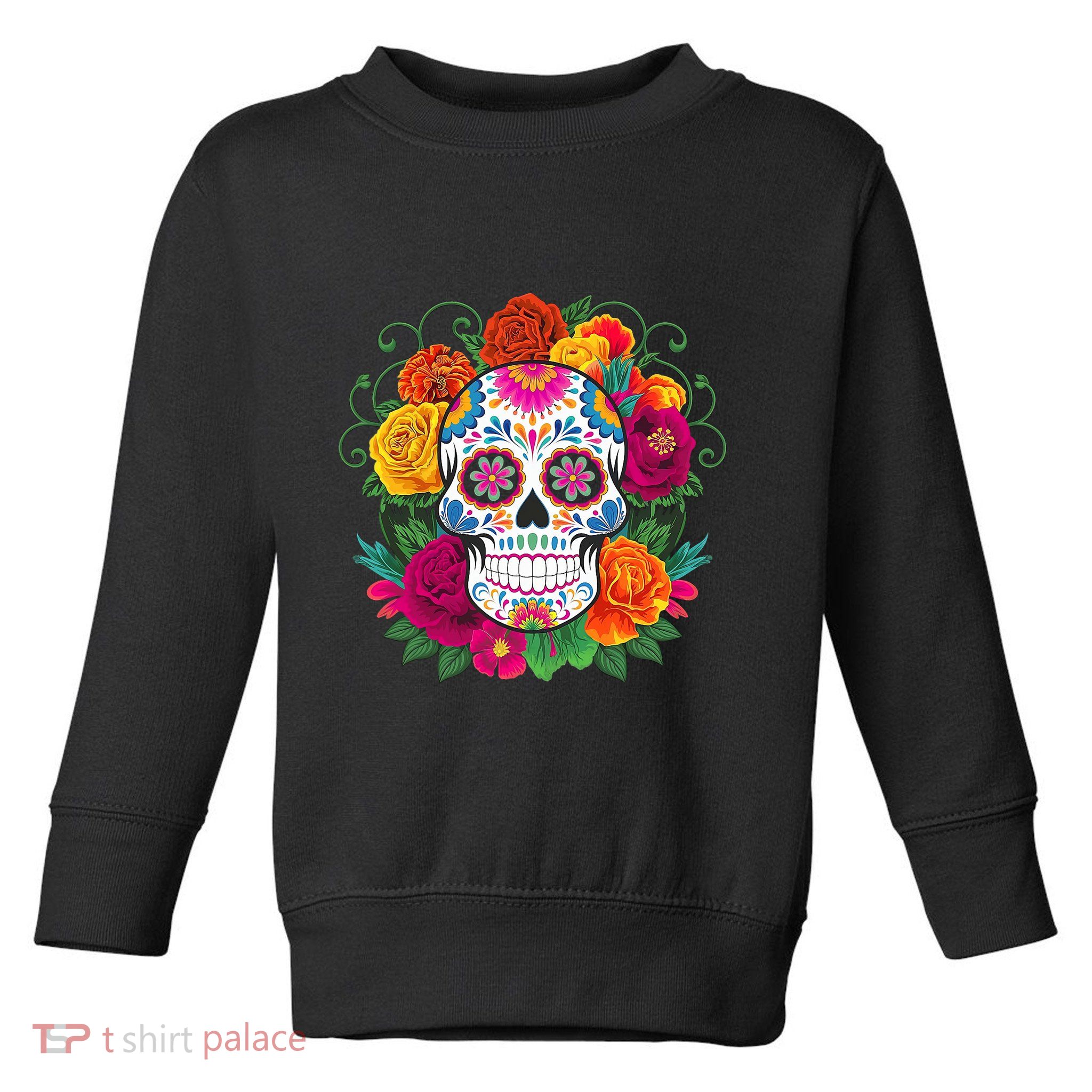 Dia De Los Muertos Costume Day Of The Dead Sugar Skull Toddler Sweatshirt