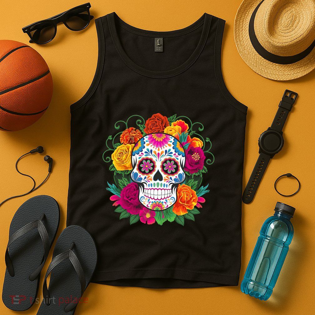 Dia De Los Muertos Costume Day Of The Dead Sugar Skull Tank Top