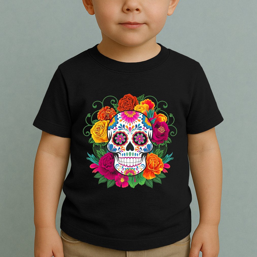 Dia De Los Muertos Costume Day Of The Dead Sugar Skull Toddler T-Shirt