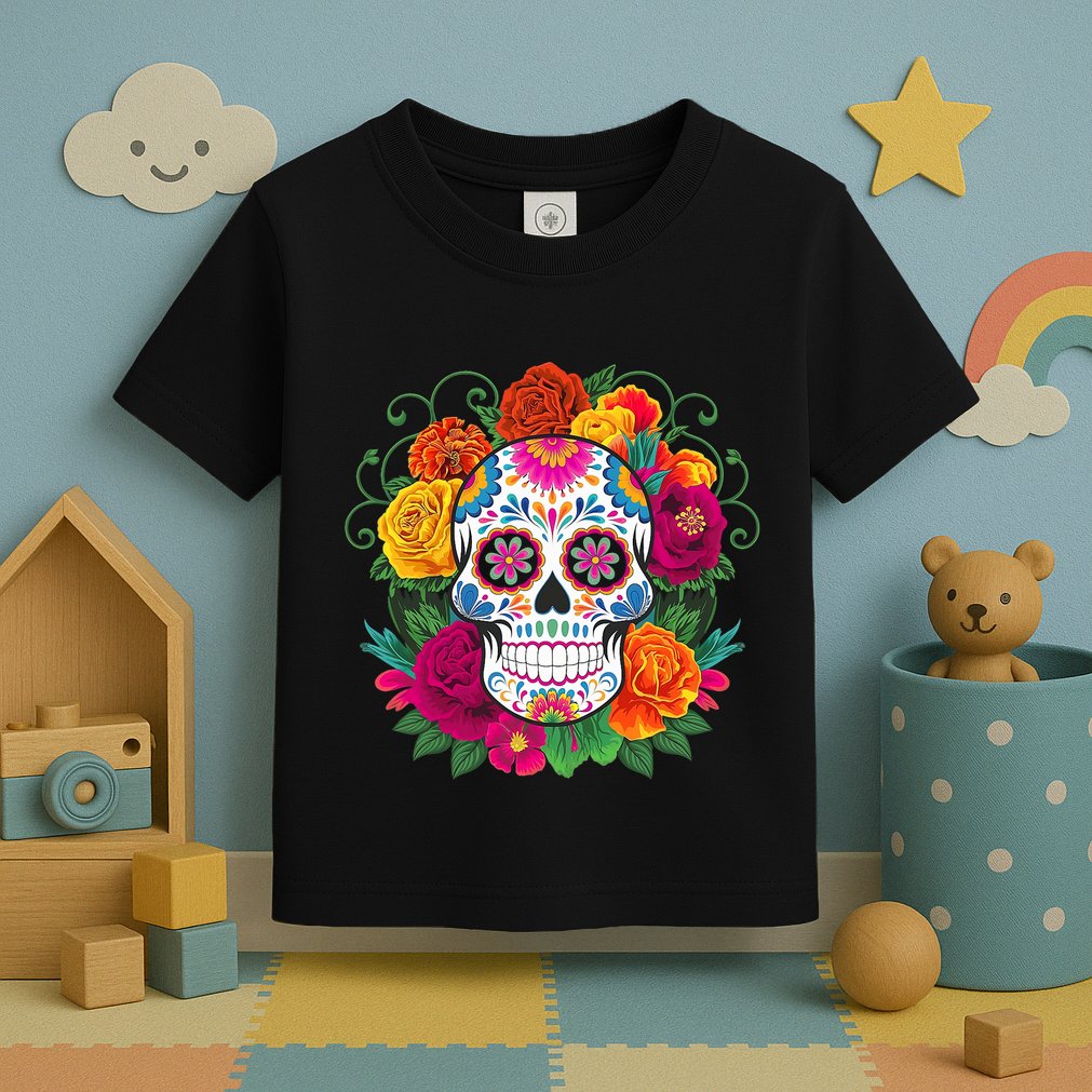 Dia De Los Muertos Costume Day Of The Dead Sugar Skull Toddler T-Shirt