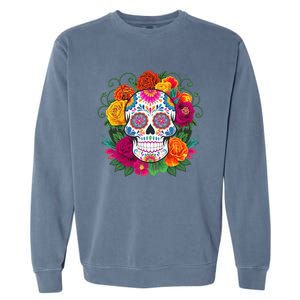 Dia De Los Muertos Costume Day Of The Dead Sugar Skull Garment-Dyed Sweatshirt