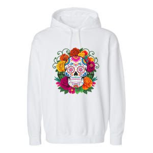 Dia De Los Muertos Costume Day Of The Dead Sugar Skull Garment-Dyed Fleece Hoodie