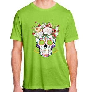 Dia De Los Muertos Day Of Dead Sugar Skull Costume Halloween Adult ChromaSoft Performance T-Shirt