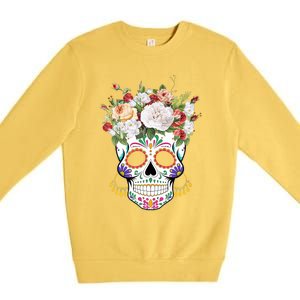 Dia De Los Muertos Day Of Dead Sugar Skull Costume Halloween Premium Crewneck Sweatshirt