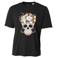 Dia De Los Muertos Day Of Dead Sugar Skull Costume Halloween Cooling Performance Crew T-Shirt