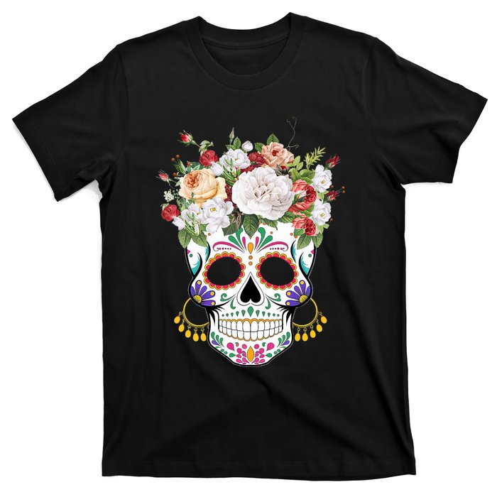 Dia De Los Muertos Day Of Dead Sugar Skull Costume Halloween T-Shirt