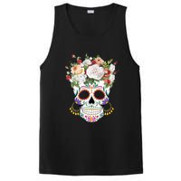 Dia De Los Muertos Day Of Dead Sugar Skull Costume Halloween PosiCharge Competitor Tank