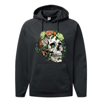 Dia De Los Muertos Costume Day Of The Dead Sugar Skull Performance Fleece Hoodie