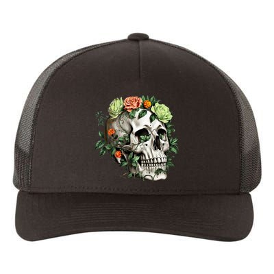 Dia De Los Muertos Costume Day Of The Dead Sugar Skull Yupoong Adult 5-Panel Trucker Hat