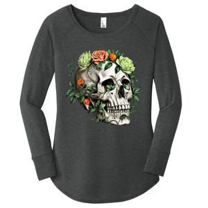 Dia De Los Muertos Costume Day Of The Dead Sugar Skull Women's Perfect Tri Tunic Long Sleeve Shirt