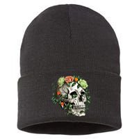 Dia De Los Muertos Costume Day Of The Dead Sugar Skull Sustainable Knit Beanie