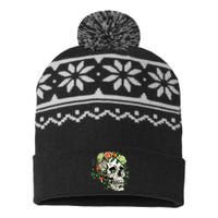 Dia De Los Muertos Costume Day Of The Dead Sugar Skull USA-Made Snowflake Beanie