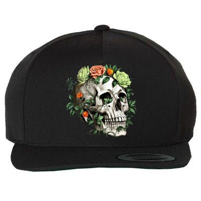 Dia De Los Muertos Costume Day Of The Dead Sugar Skull Wool Snapback Cap