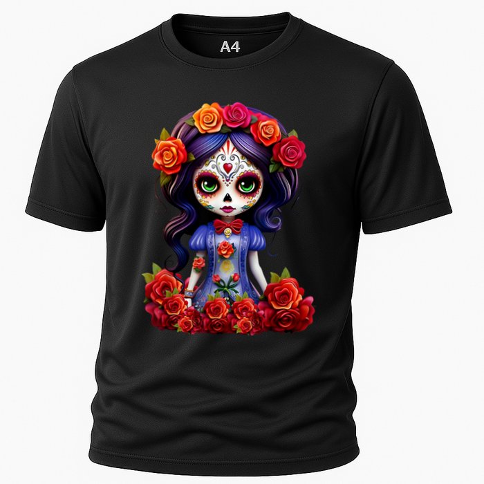 Dia De Los Muertos La Catrina Day Of The Dead Cooling Performance Crew T-Shirt