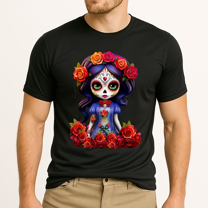 Dia De Los Muertos La Catrina Day Of The Dead Cooling Performance Crew T-Shirt