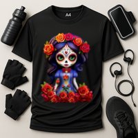 Dia De Los Muertos La Catrina Day Of The Dead Cooling Performance Crew T-Shirt