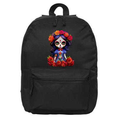 Dia De Los Muertos La Catrina Day Of The Dead 16 in Basic Backpack