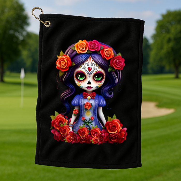 Dia De Los Muertos La Catrina Day Of The Dead Golf Towel