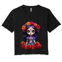 Dia De Los Muertos La Catrina Day Of The Dead Women's Crop Top Tee
