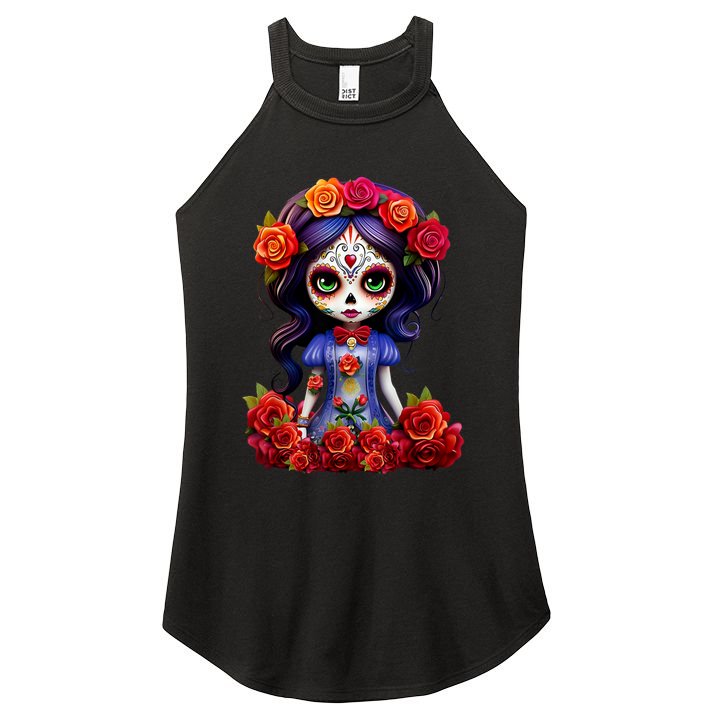 Dia De Los Muertos La Catrina Day Of The Dead Women's Perfect Tri Rocker Tank