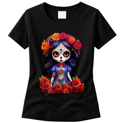 Dia De Los Muertos La Catrina Day Of The Dead Womens T-Shirt
