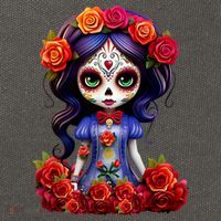 Dia De Los Muertos La Catrina Day Of The Dead Cotton Canvas Backpack