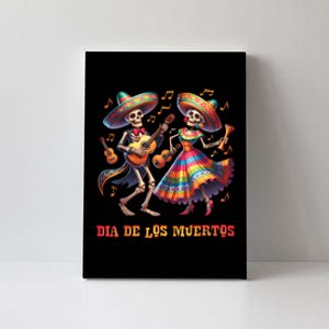 Dia De Los Muertos Dancing Skeletons Guitar Day Of The Dead Canvas