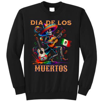 Dia De Los Muertos Skeleton Play Guitar Day Of The Dead Sweatshirt