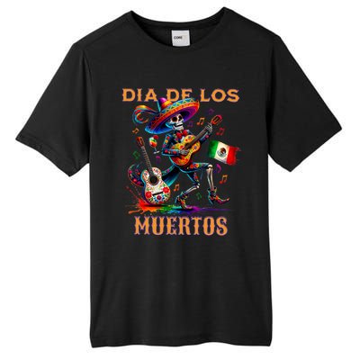 Dia De Los Muertos Skeleton Play Guitar Day Of The Dead Tall Fusion ChromaSoft Performance T-Shirt