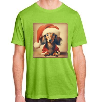 Dachshund Dog Lover Christmas Xmas Santa Family Holiday Gift Adult ChromaSoft Performance T-Shirt