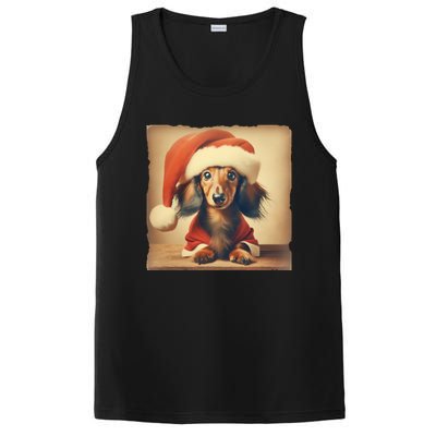 Dachshund Dog Lover Christmas Xmas Santa Family Holiday Gift PosiCharge Competitor Tank