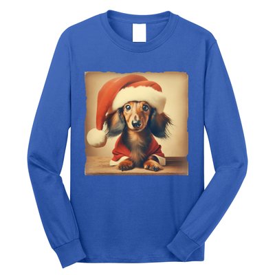 Dachshund Dog Lover Christmas Xmas Santa Family Holiday Gift Long Sleeve Shirt