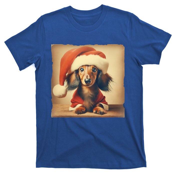 Dachshund Dog Lover Christmas Xmas Santa Family Holiday Gift T-Shirt