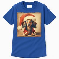 Dachshund Dog Lover Christmas Xmas Santa Family Holiday Gift Tall T-Shirt