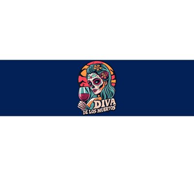 Diva De Los Muertos Skeleton Halloween Party Bumper Sticker