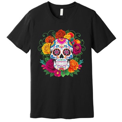 Dia De Los Muertos Costume Day Of The Dead Sugar Skull Premium T-Shirt