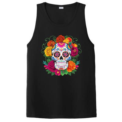 Dia De Los Muertos Costume Day Of The Dead Sugar Skull PosiCharge Competitor Tank