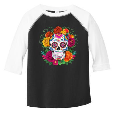 Dia De Los Muertos Costume Day Of The Dead Sugar Skull Toddler Fine Jersey T-Shirt