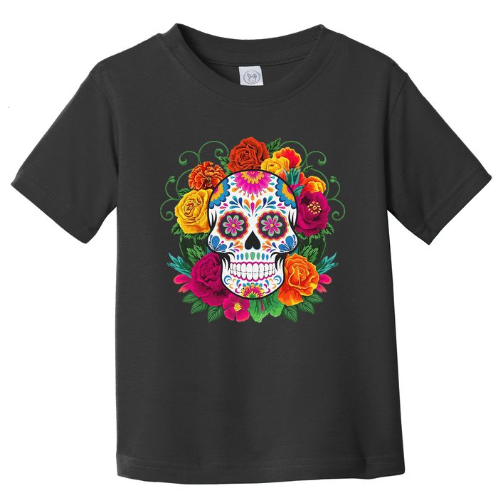 Dia De Los Muertos Costume Day Of The Dead Sugar Skull Toddler T-Shirt