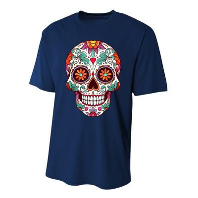 Dia De Los Muertos Mexico Costume Day Of Dead Sugar Skull Performance Sprint T-Shirt