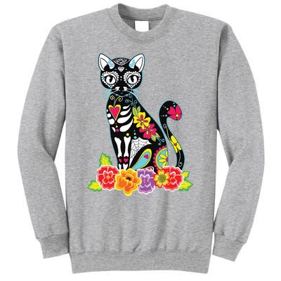 Dia De Los Muertos Cat Day Of The Dead Funny Halloween Sweatshirt